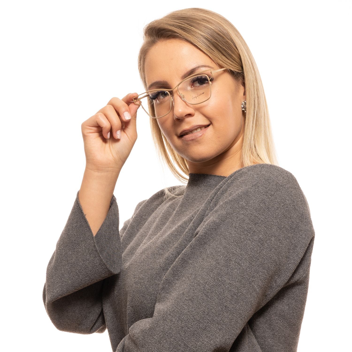 Yohji Yamamoto Brille aus Titan mit Gold-Finish (Fassung)