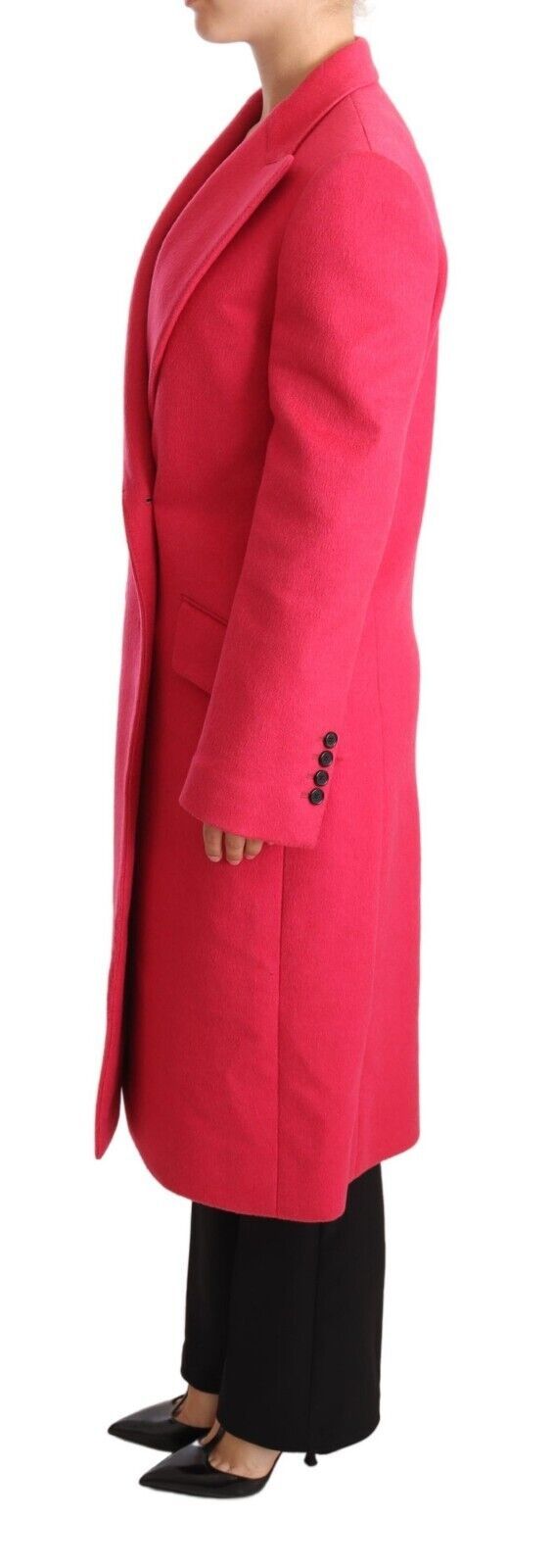 Dolce & Gabbana Pink Double Breasted Trench Coat Jacket