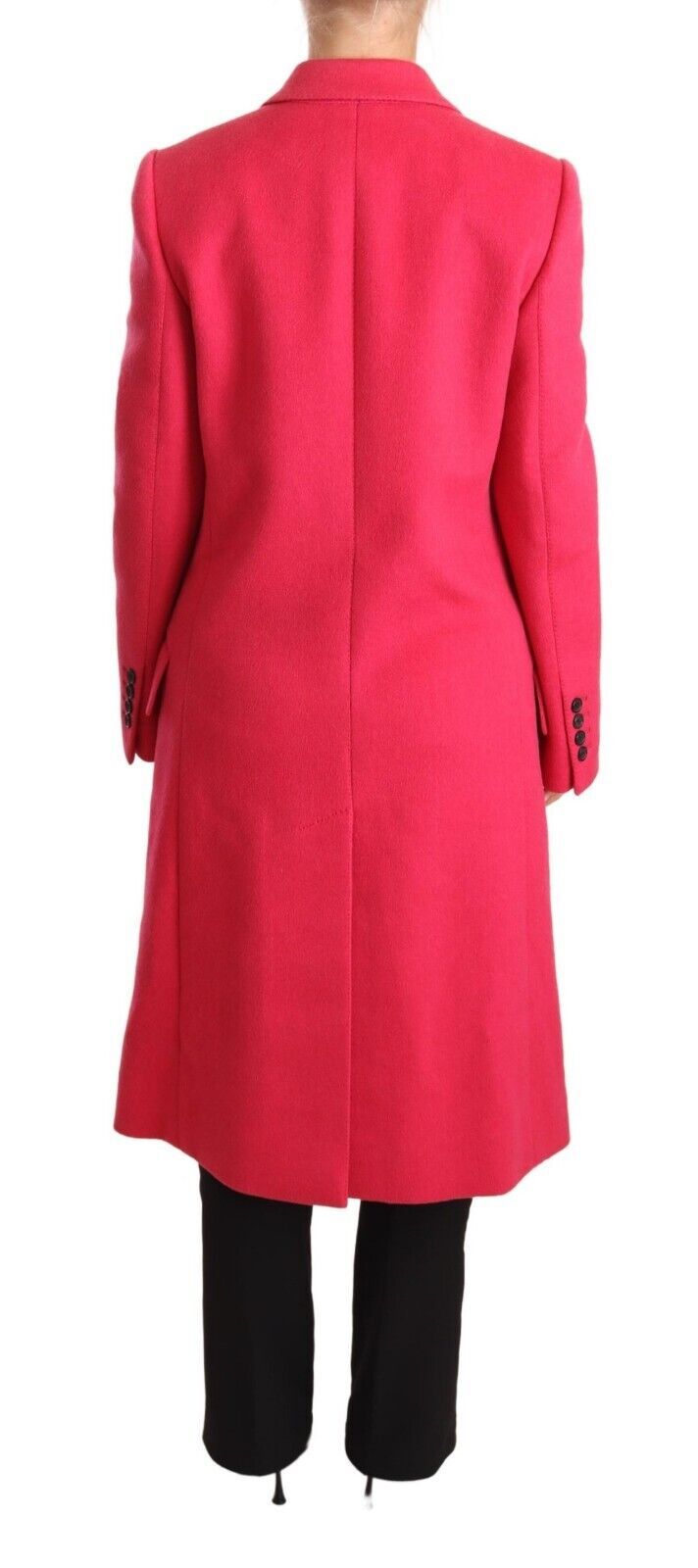 Dolce & Gabbana Pink Double Breasted Trench Coat Jacket