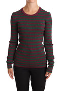 Dolce & Gabbana Mehrfarbig gestreifter Pullover mit Rundhalsausschnitt