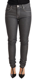 Eight Grey Low-Rise Skinny Denim Jeans