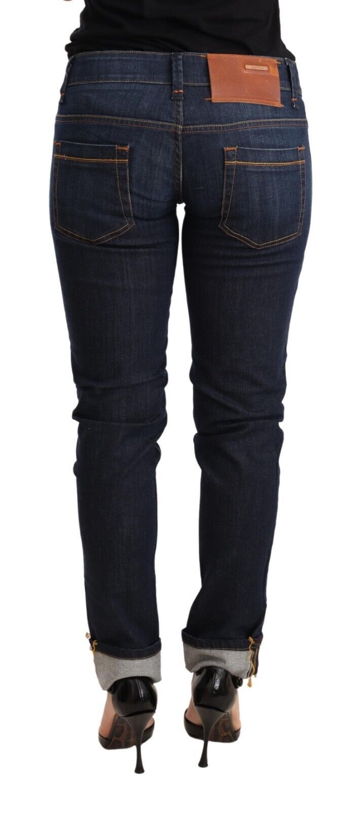 Eight Blue Washed Low Waist Skinny Denim Ladies' Trouser Jeans