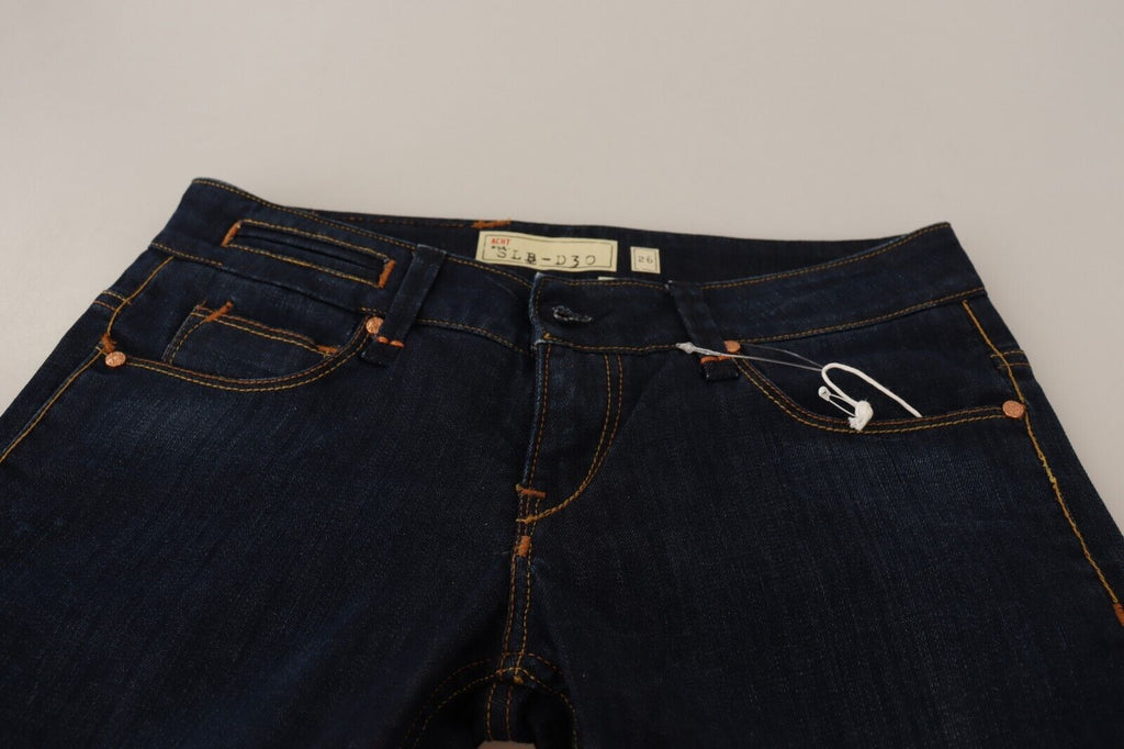 Eight Blue Washed Low Waist Skinny Denim Ladies' Trouser Jeans