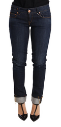 Eight Blue Washed Low Waist Skinny Denim Ladies' Trouser Jeans