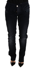 Eight pairs of blue washed cotton denim low-rise loose-fit jeans