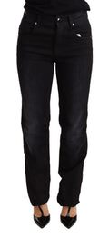 Ermanno Scervino Black Washed Straight Denim Cotton Jeans