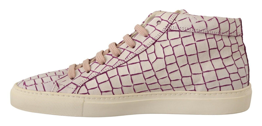 HIDE & JACK Weiß Bordeaux Leder Casual Lace Up Sneakers Schuhe