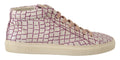 HIDE & JACK Weiß Bordeaux Leder Casual Lace Up Sneakers Schuhe