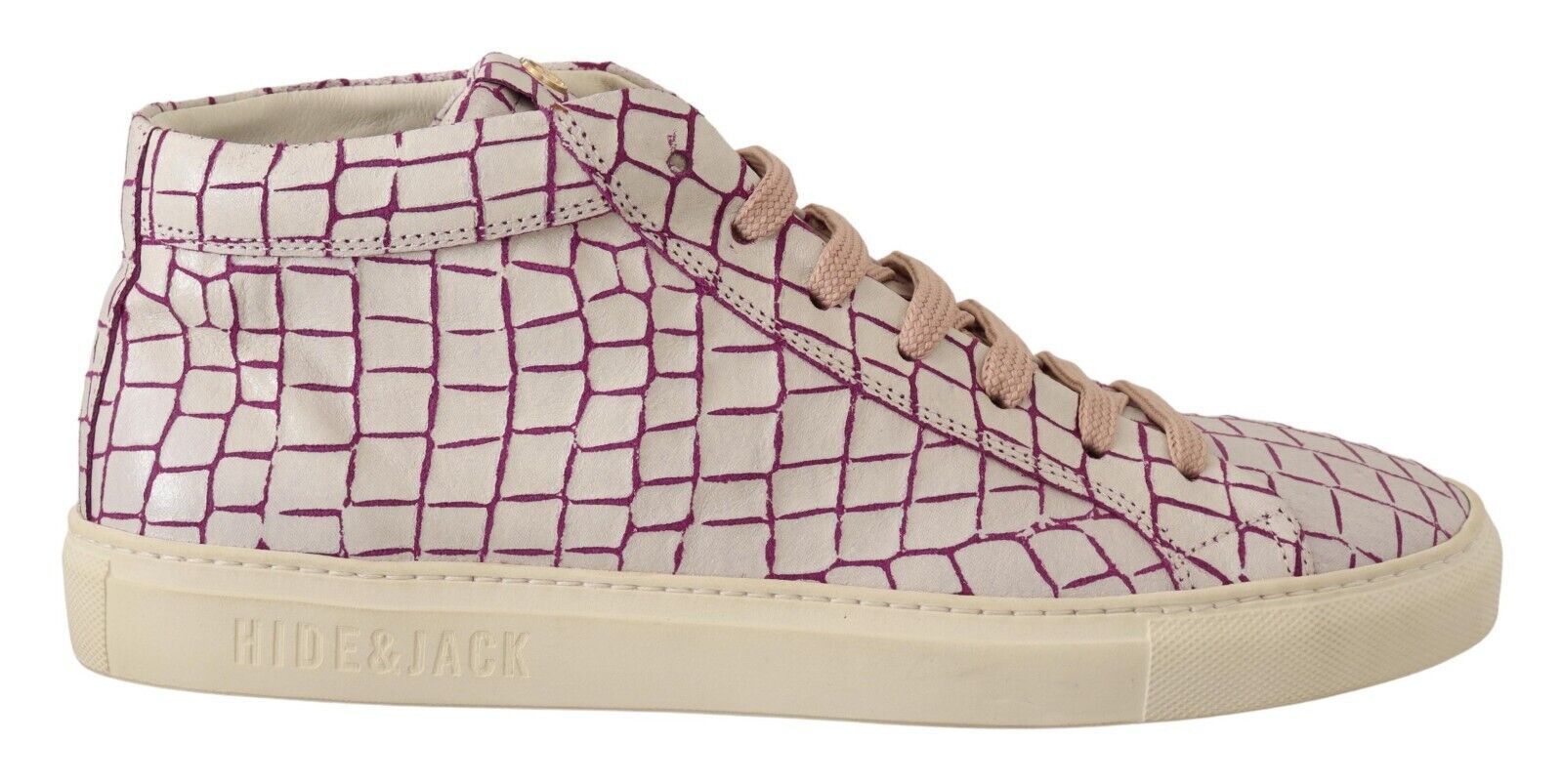 HIDE & JACK Weiß Bordeaux Leder Casual Lace Up Sneakers Schuhe
