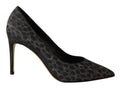 Sofia Schwarz Leopard Leder Stiletto High Heels Pumps Schuhe