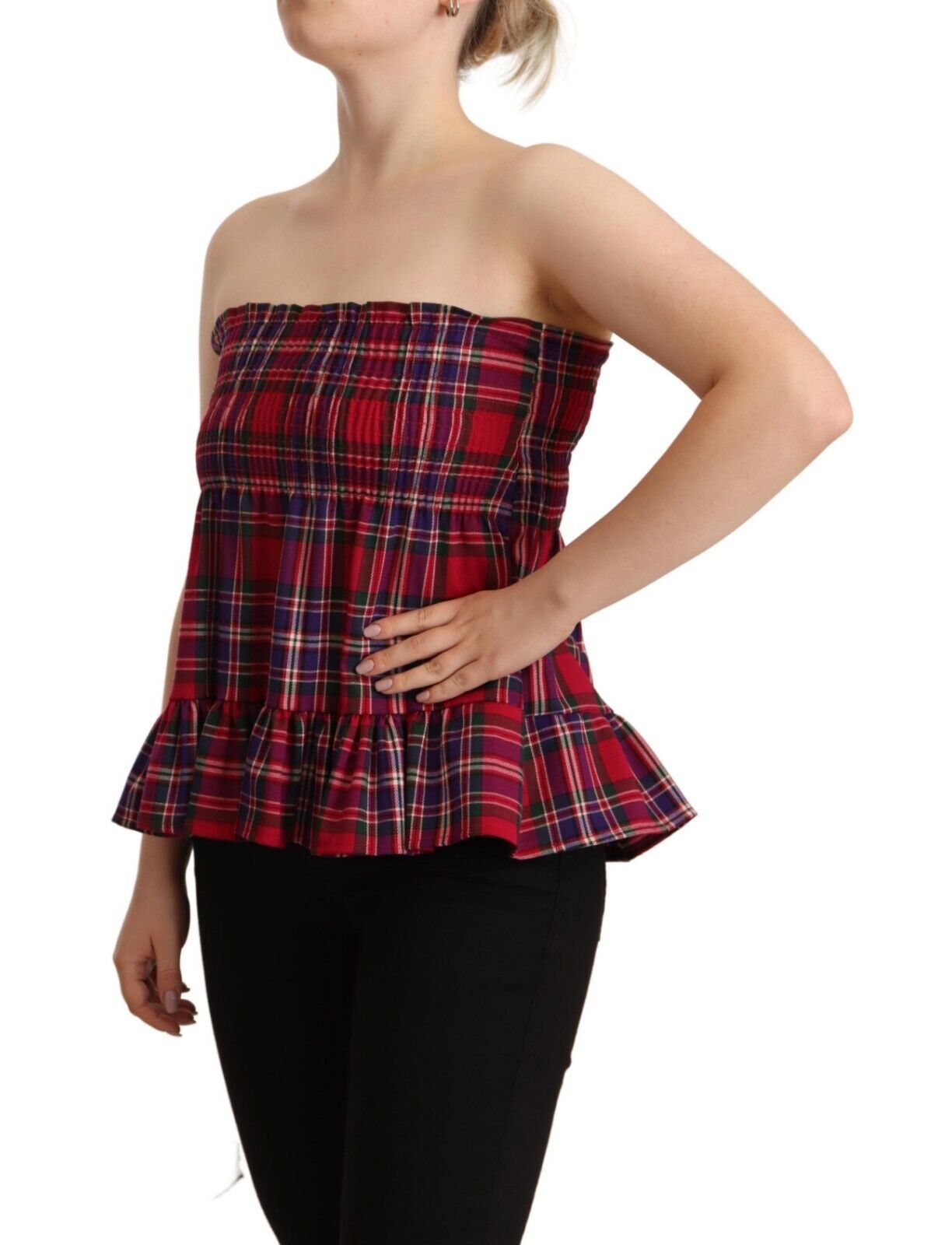 STRAWBERRY FIELD Multicolor Plaid Sleeveless Tank Top