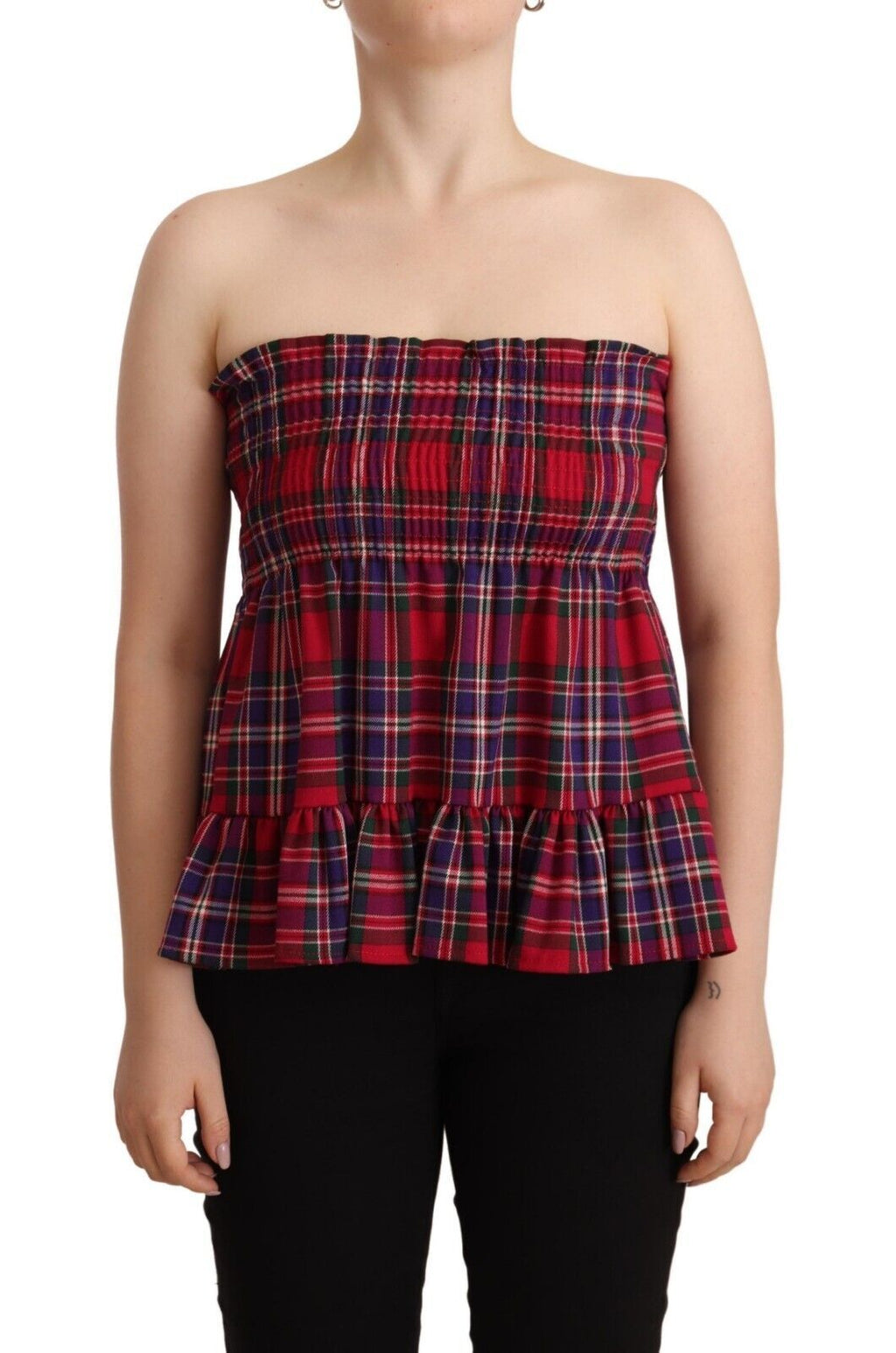 STRAWBERRY FIELD Multicolor Plaid Sleeveless Tank Top