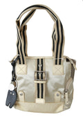 WAYFARER Beige Handtasche Schulter Tote Stoff Geldbörse