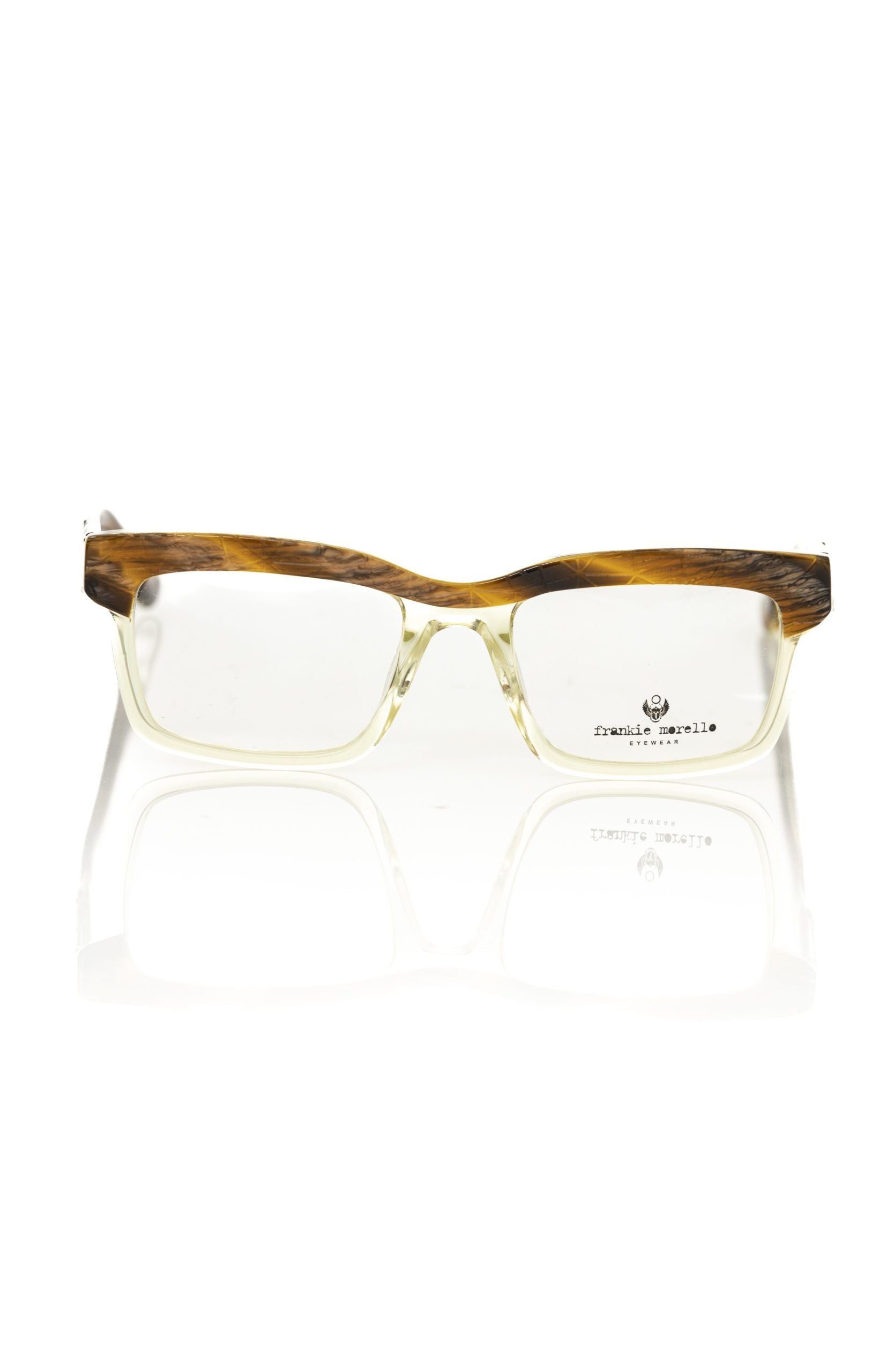Frankie Morello Braune Herrenbrille aus Acetat