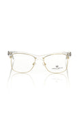Frankie Morello Goldene Metallfaser-Brille für Herren