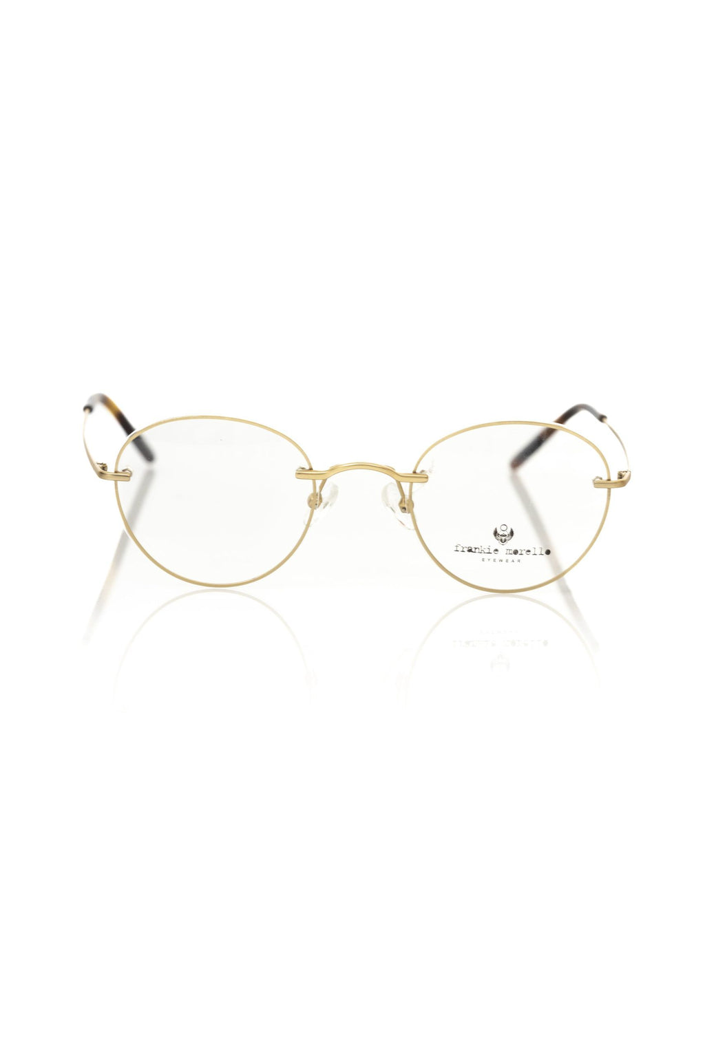 Frankie Morello Goldene Metallbrille für Herren