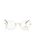 Frankie Morello Goldene Metallbrille für Herren