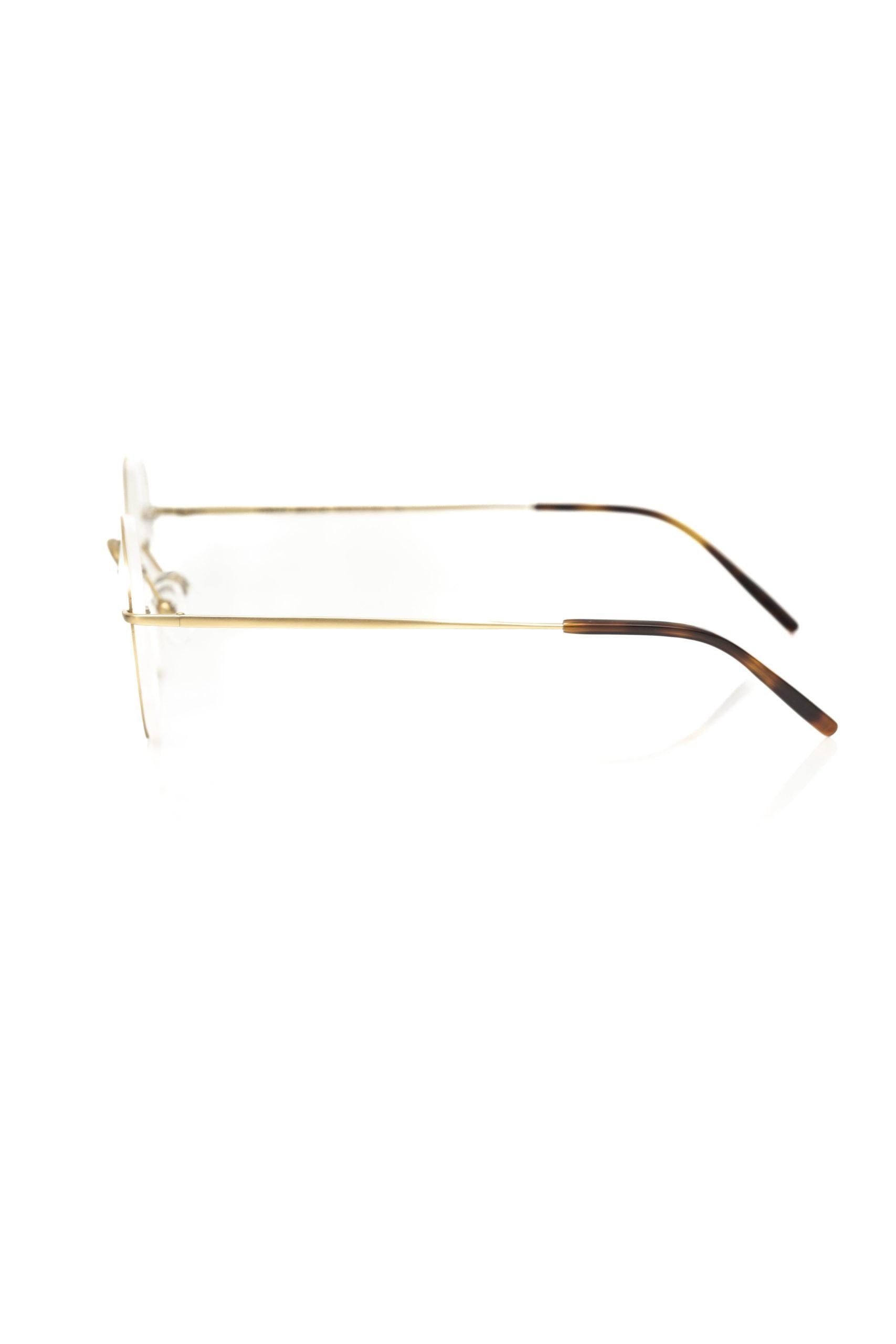 Frankie Morello Goldene Metallbrille für Herren