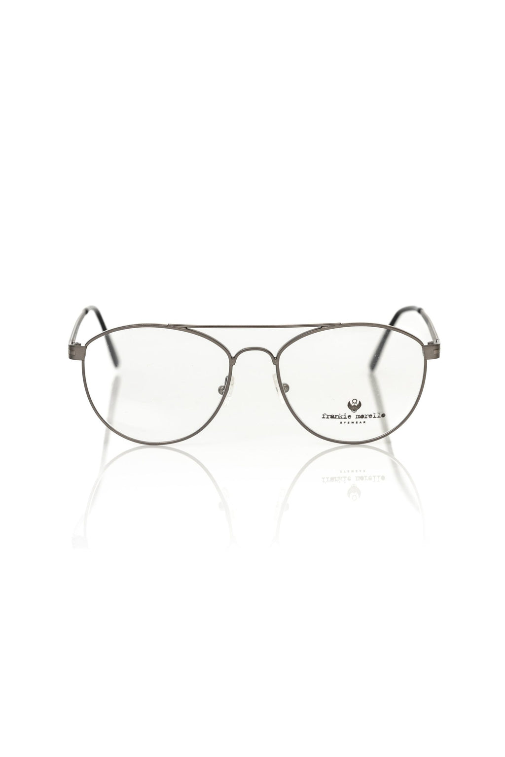 Frankie Morello Graue Metall-Brille für Herren