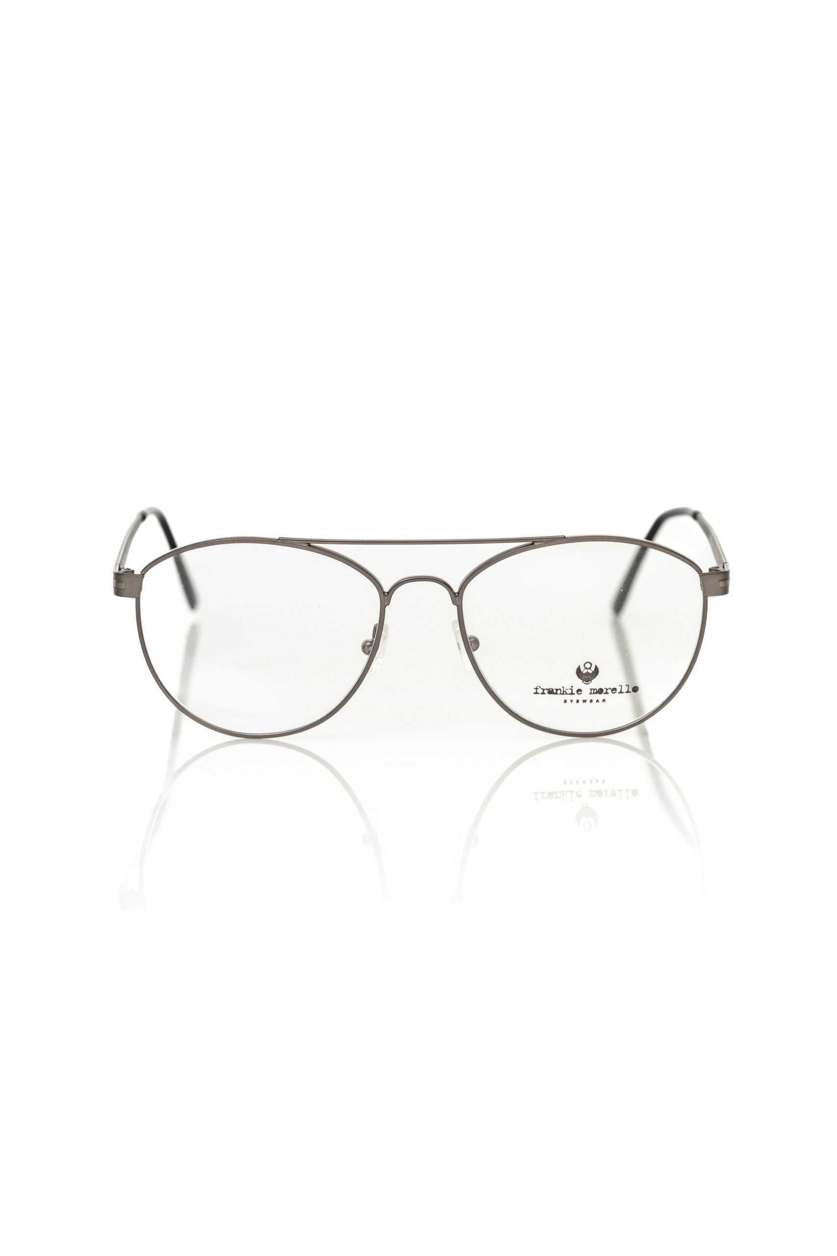 Frankie Morello Graue Metall-Brille für Herren