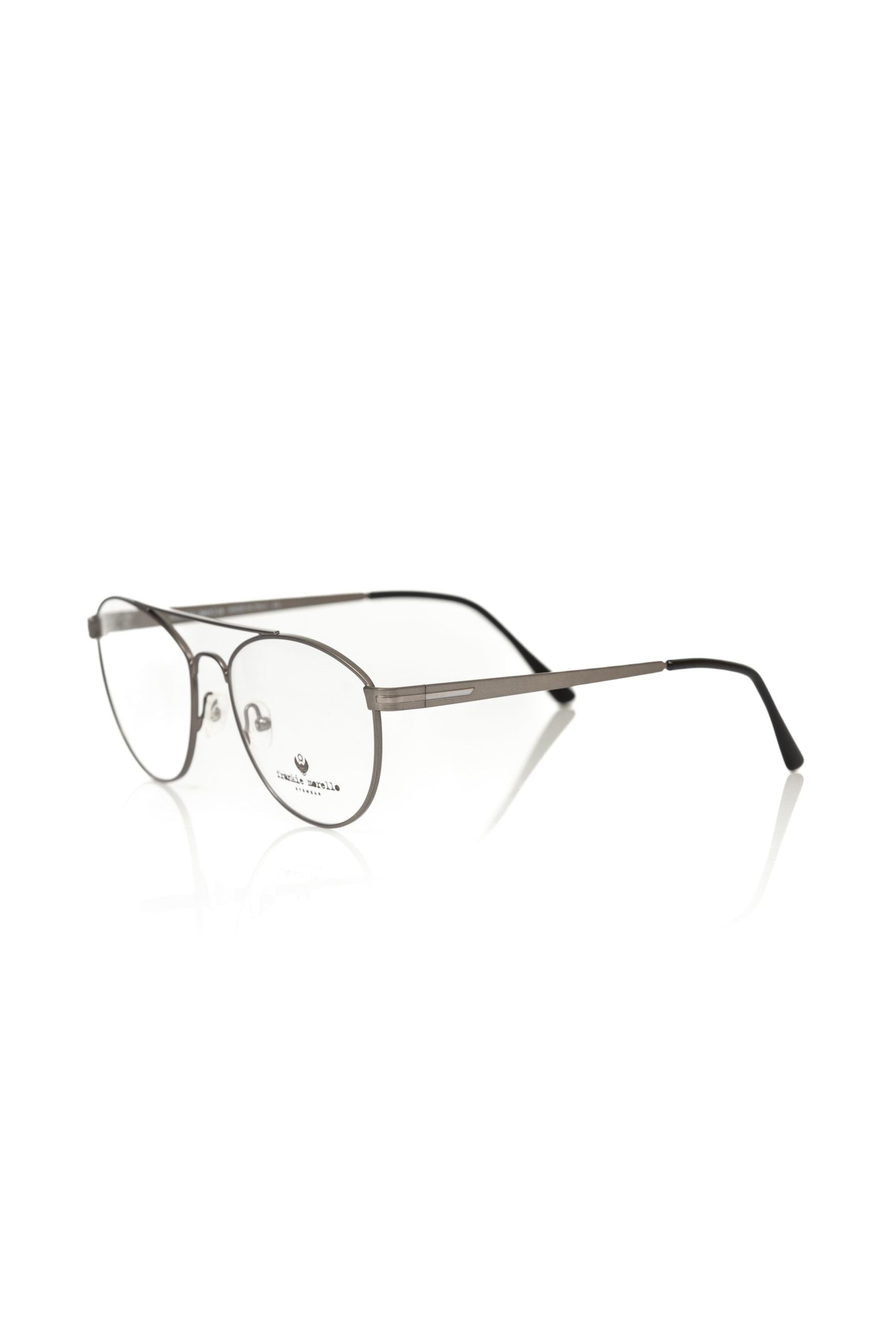 Frankie Morello Graue Metall-Brille für Herren