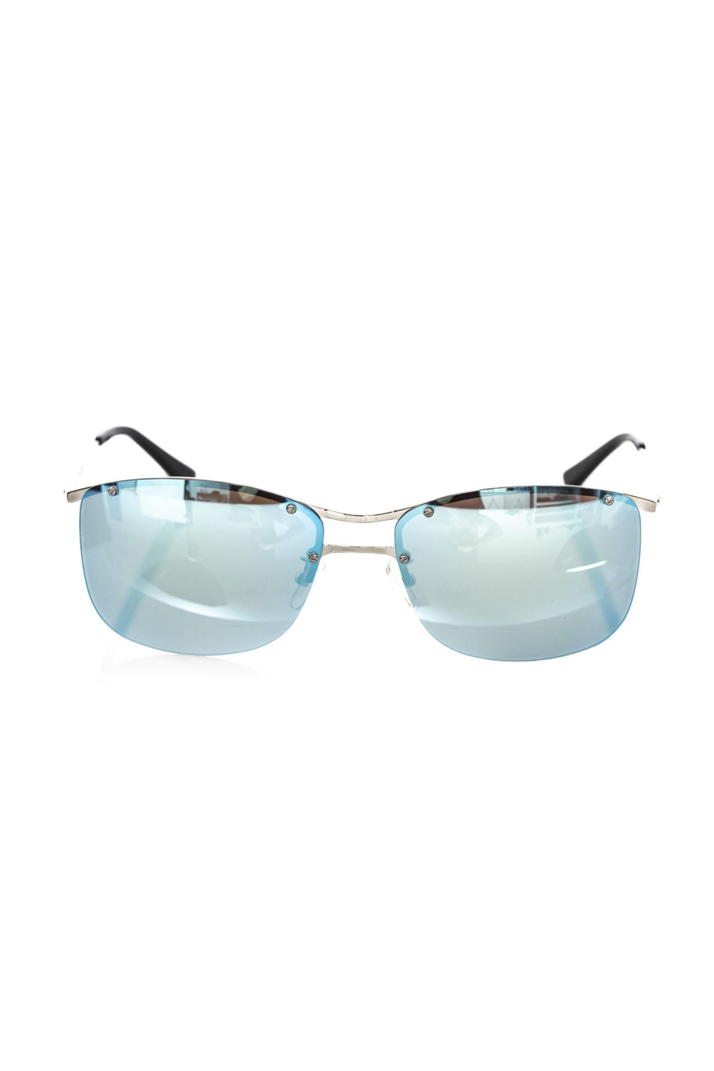 Frankie Morello Men's Sunglasses with Silver Metallic Frame