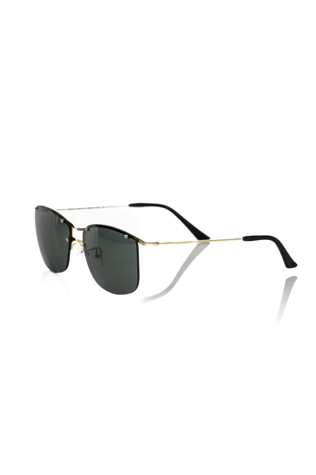 Frankie Morello Sonnenbrille für Herren aus schwarzer Metallic-Faser