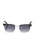 Frankie Morello Men's Sunglasses in Black Metallic Fiber