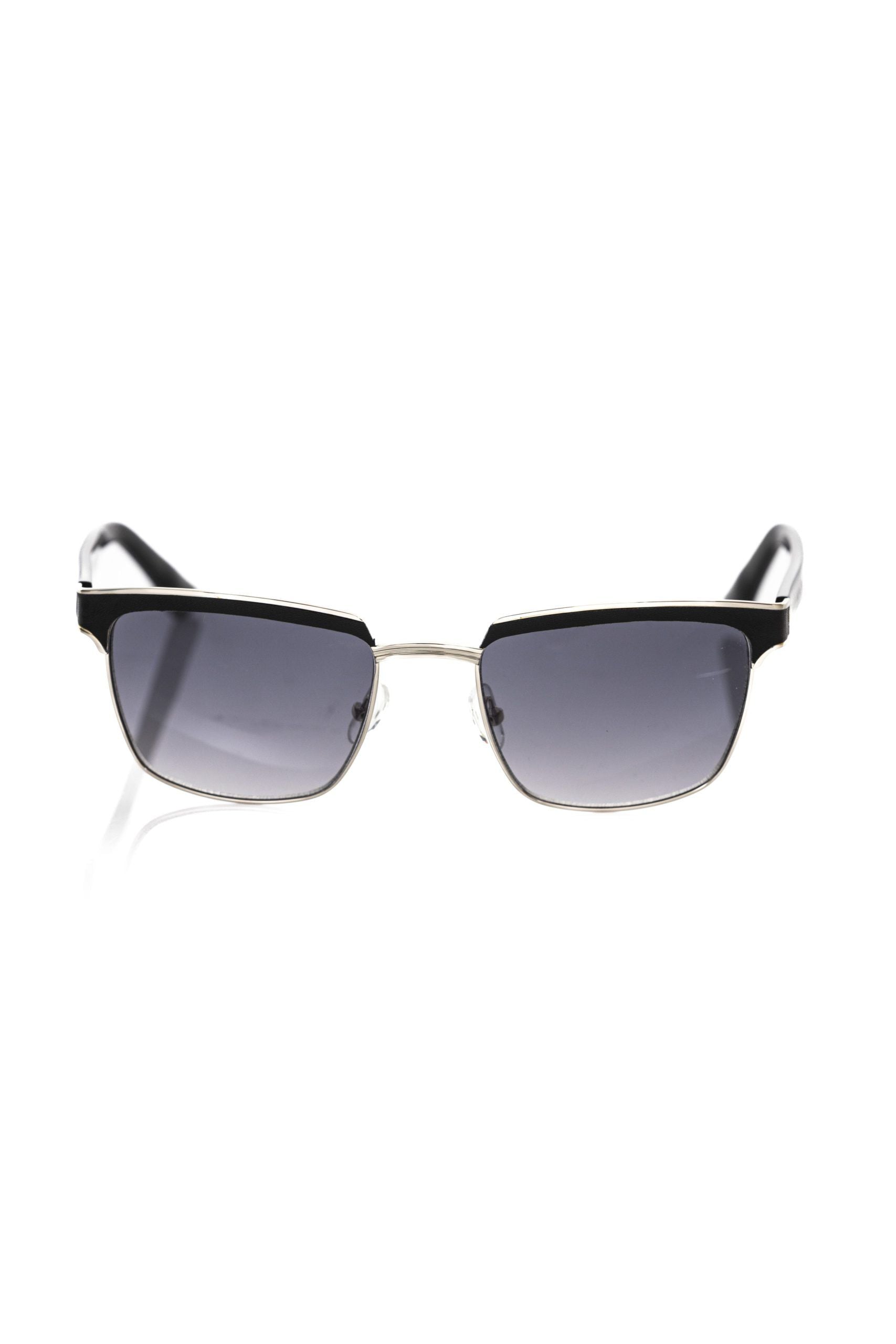 Frankie Morello Men's Sunglasses in Black Metallic Fiber