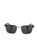 Frankie Morello Braune Metall-Sonnenbrille für Herren