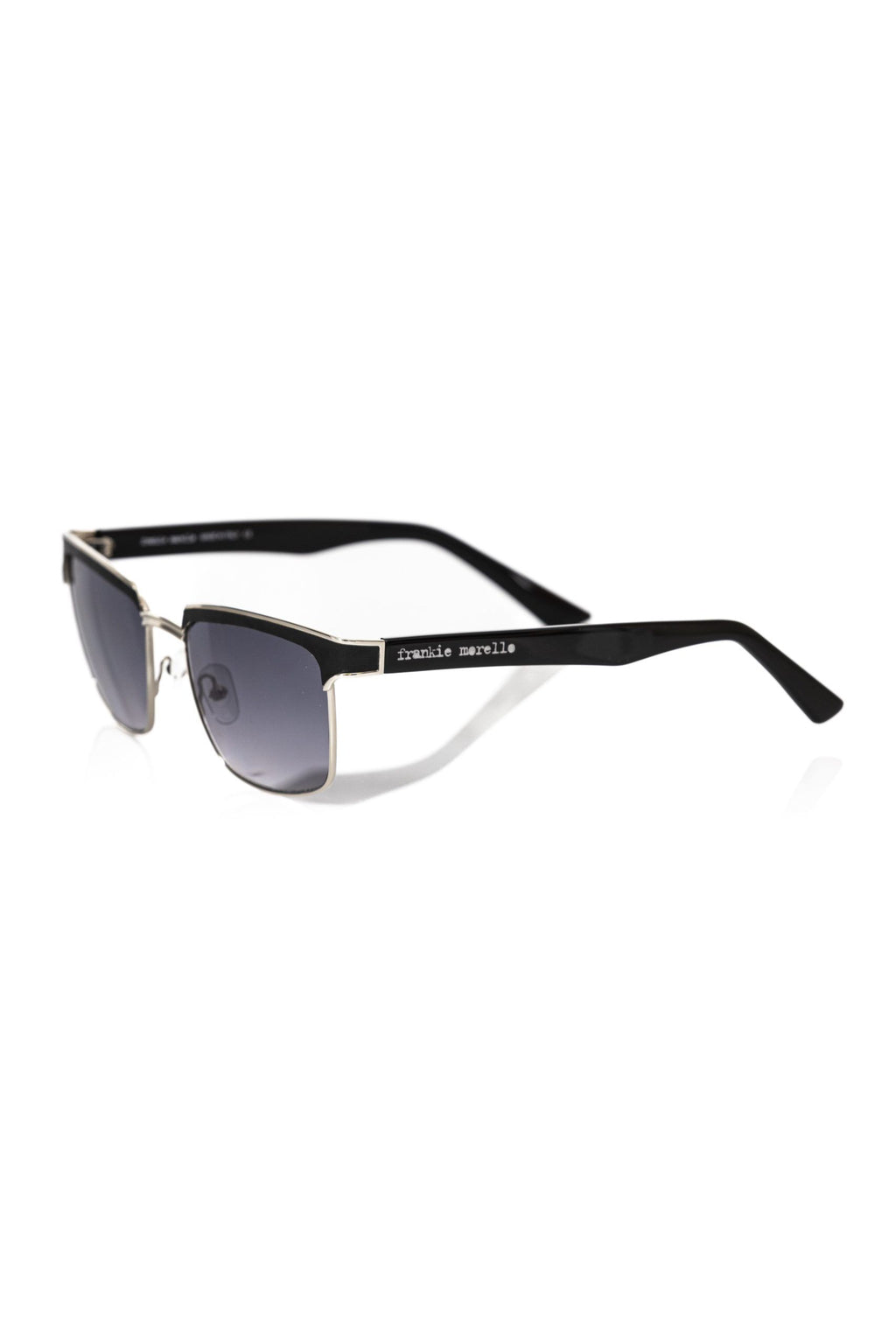 Frankie Morello Men's Sunglasses in Black Metallic Fiber