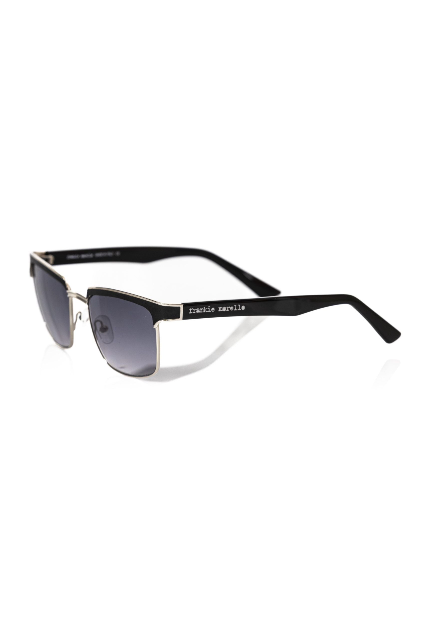 Frankie Morello Men's Sunglasses in Black Metallic Fiber