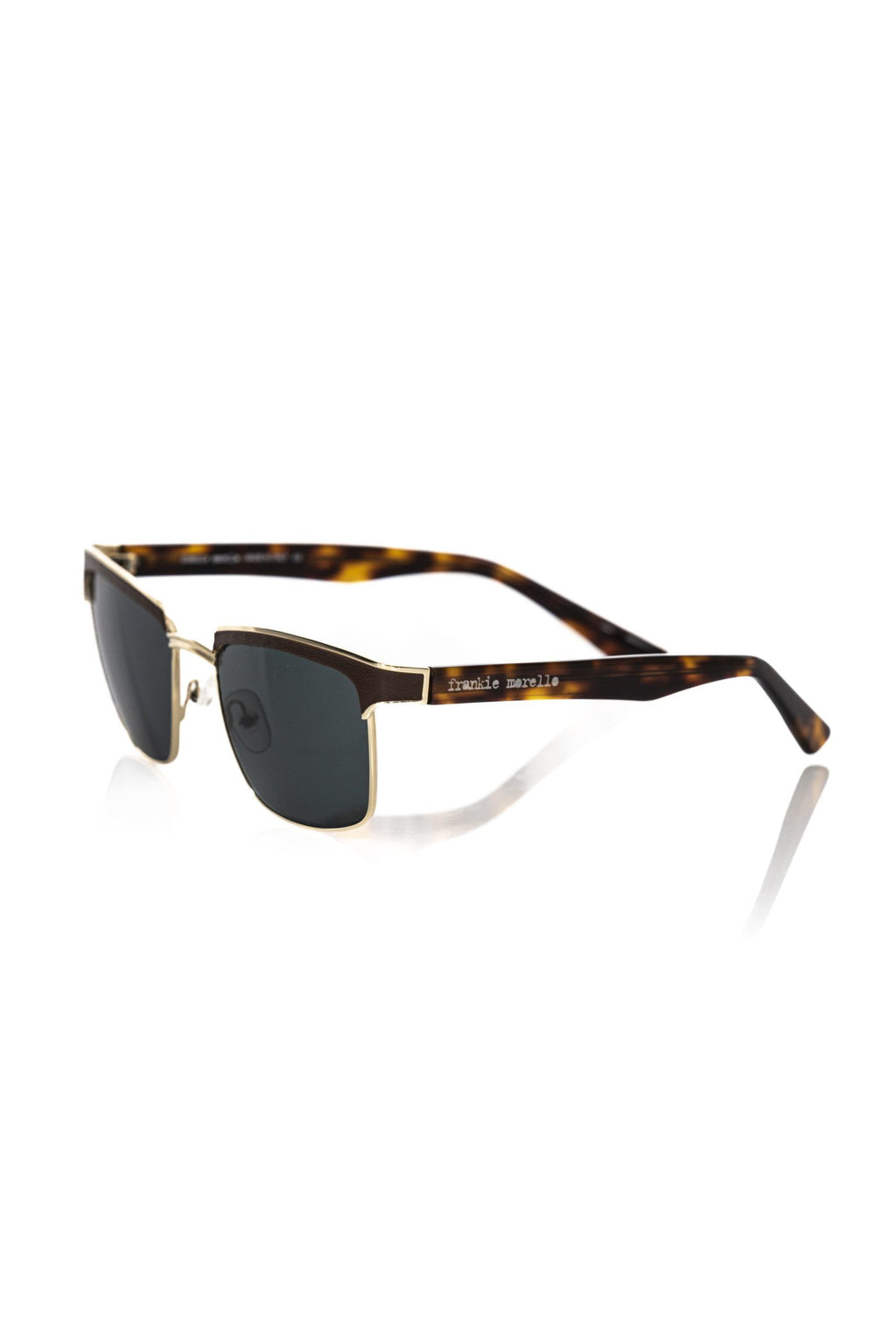 Frankie Morello Braune Metall-Sonnenbrille für Herren