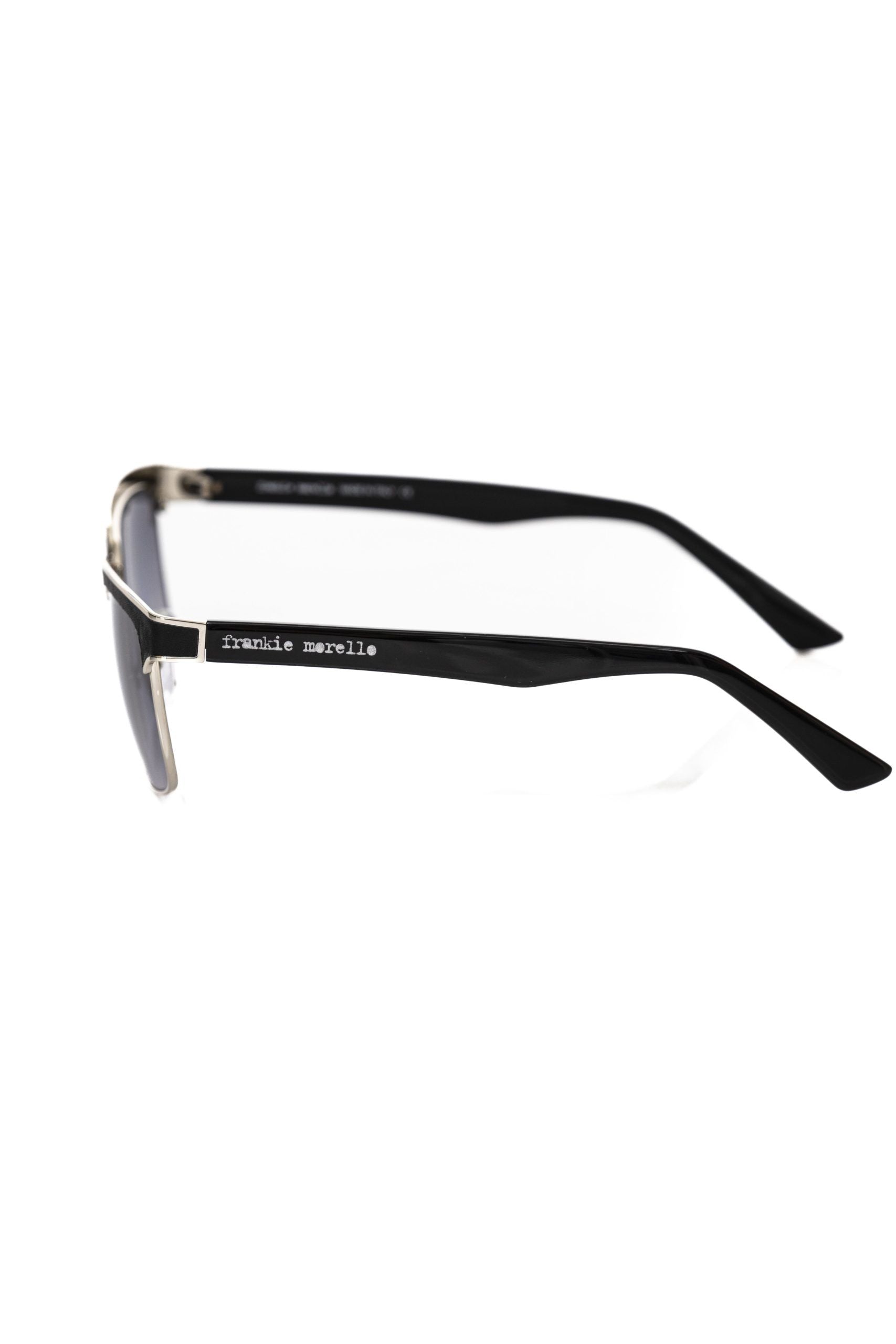 Frankie Morello Men's Sunglasses in Black Metallic Fiber