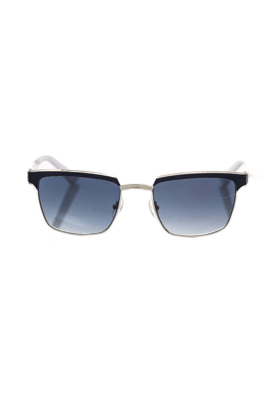 Frankie Morello Men's Clubmaster Sunglasses in Black Metallic