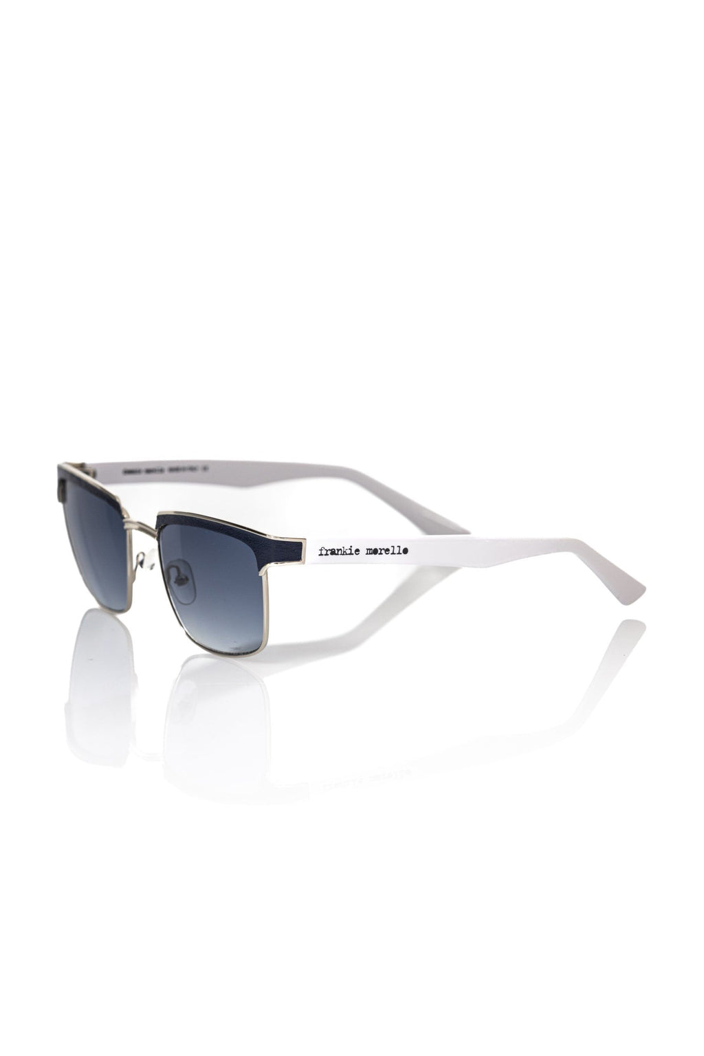 Frankie Morello Men's Clubmaster Sunglasses in Black Metallic