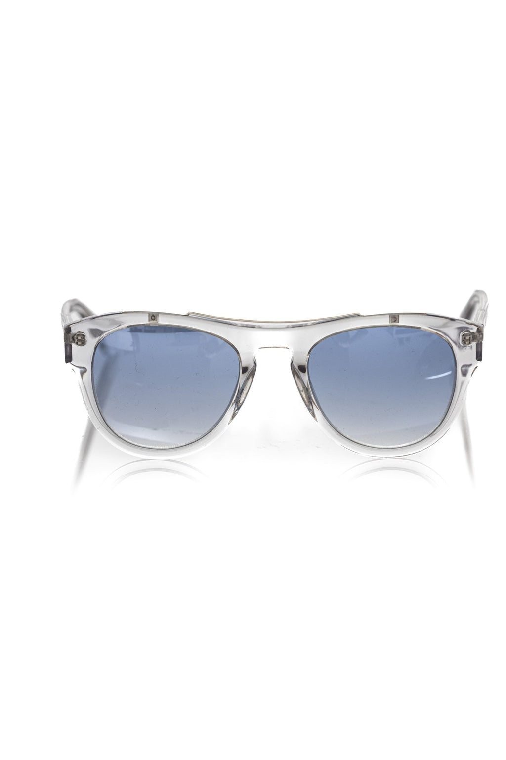 Frankie Morello Weiße Herren-Sonnenbrille aus Acetat