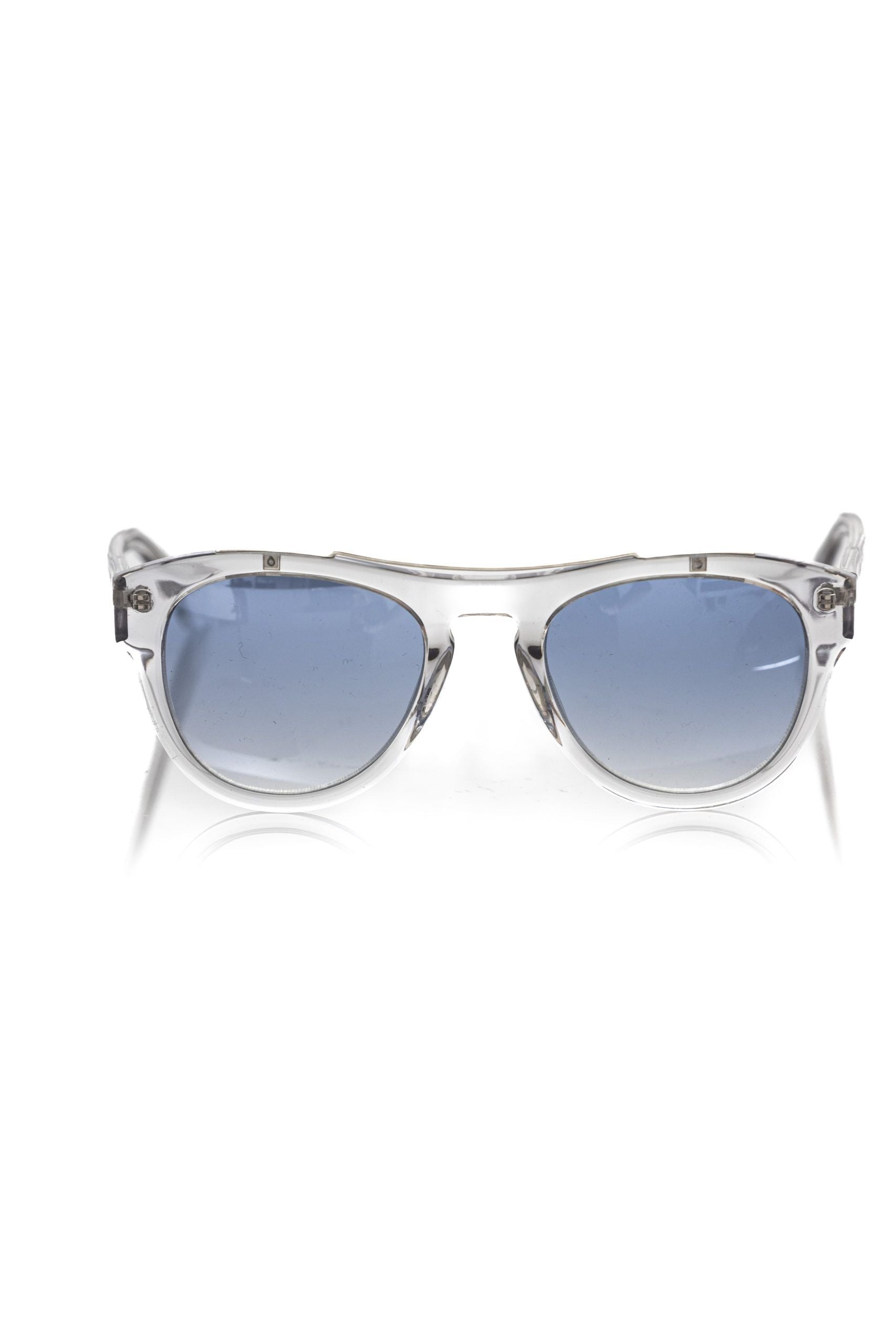 Frankie Morello Weiße Herren-Sonnenbrille aus Acetat