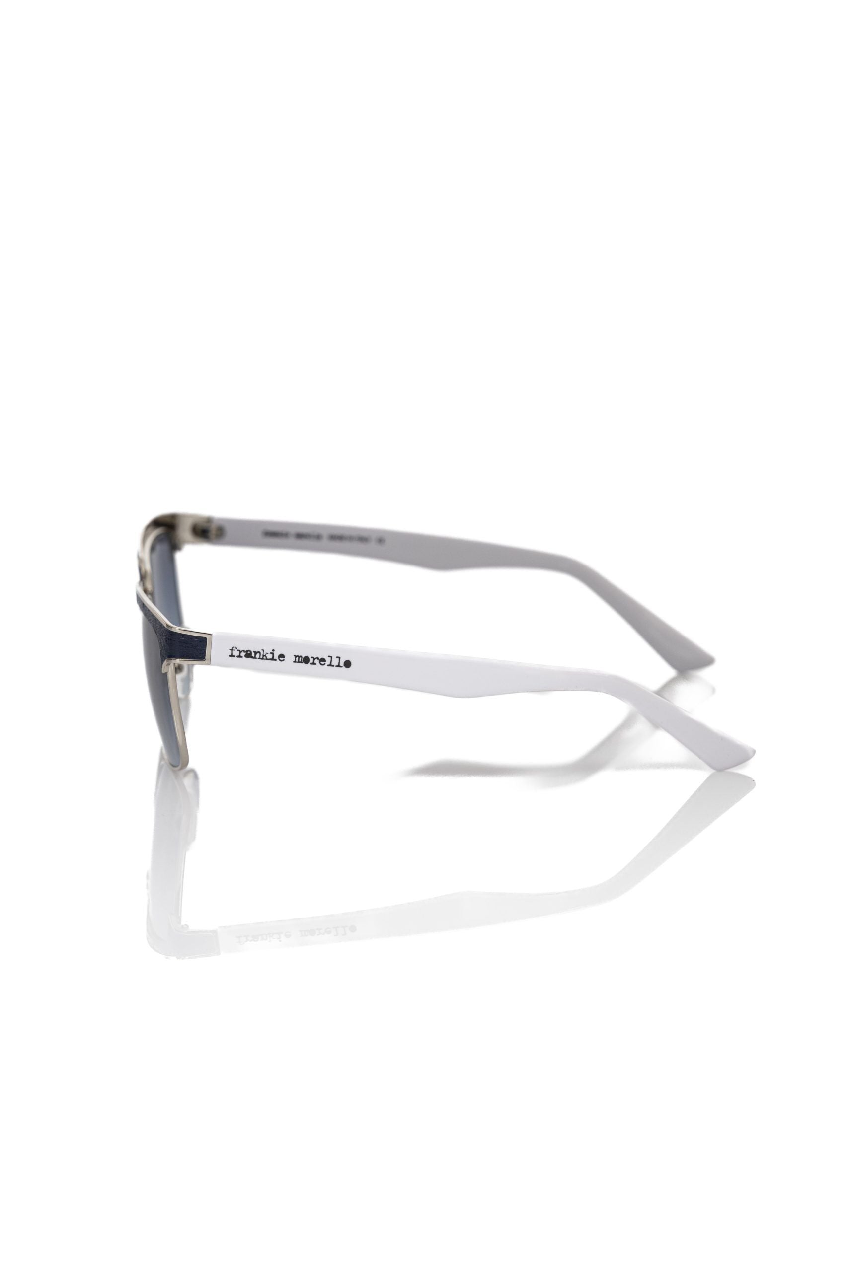 Frankie Morello Men's Clubmaster Sunglasses in Black Metallic