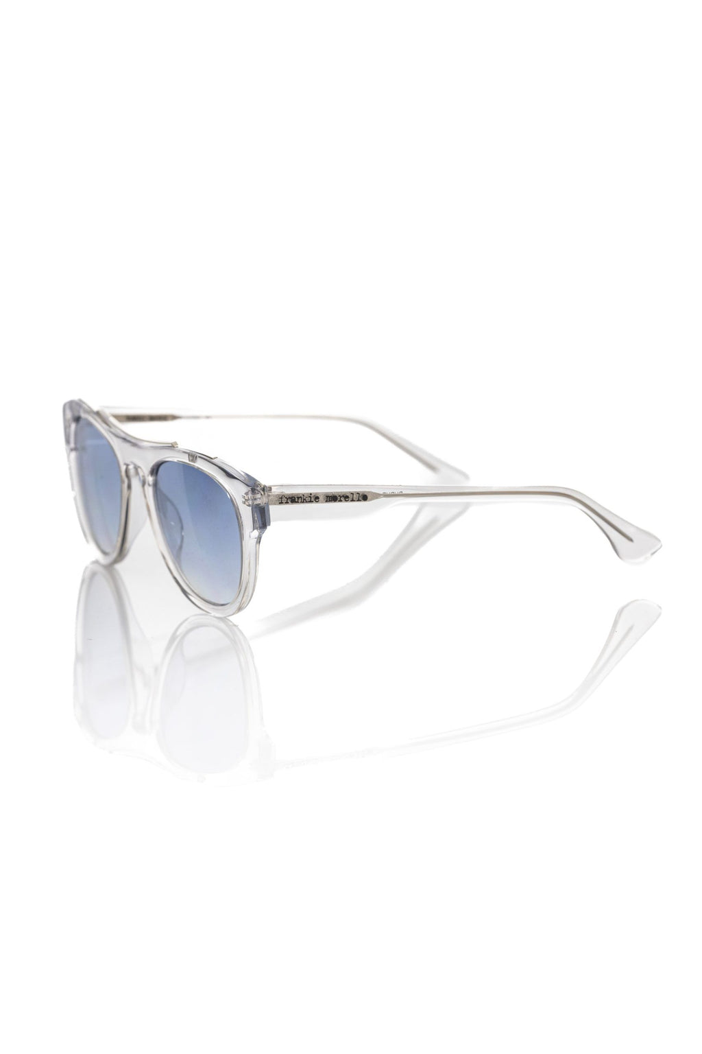 Frankie Morello Weiße Herren-Sonnenbrille aus Acetat