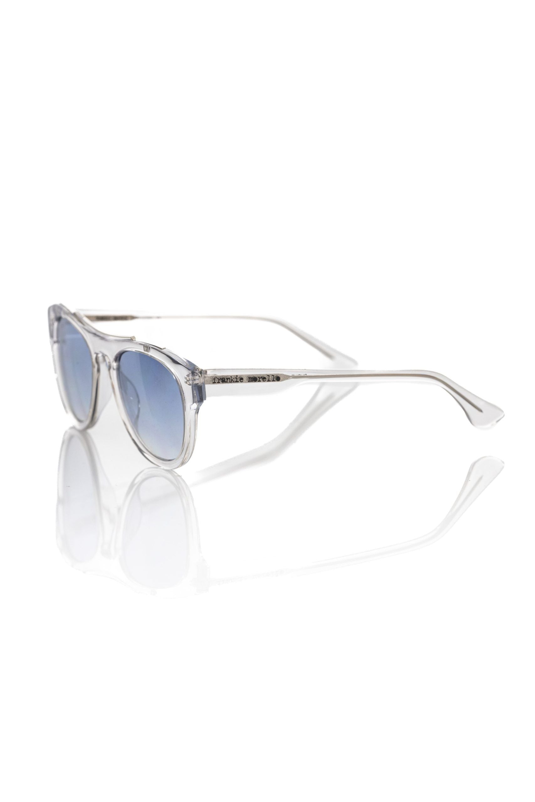Frankie Morello Weiße Herren-Sonnenbrille aus Acetat