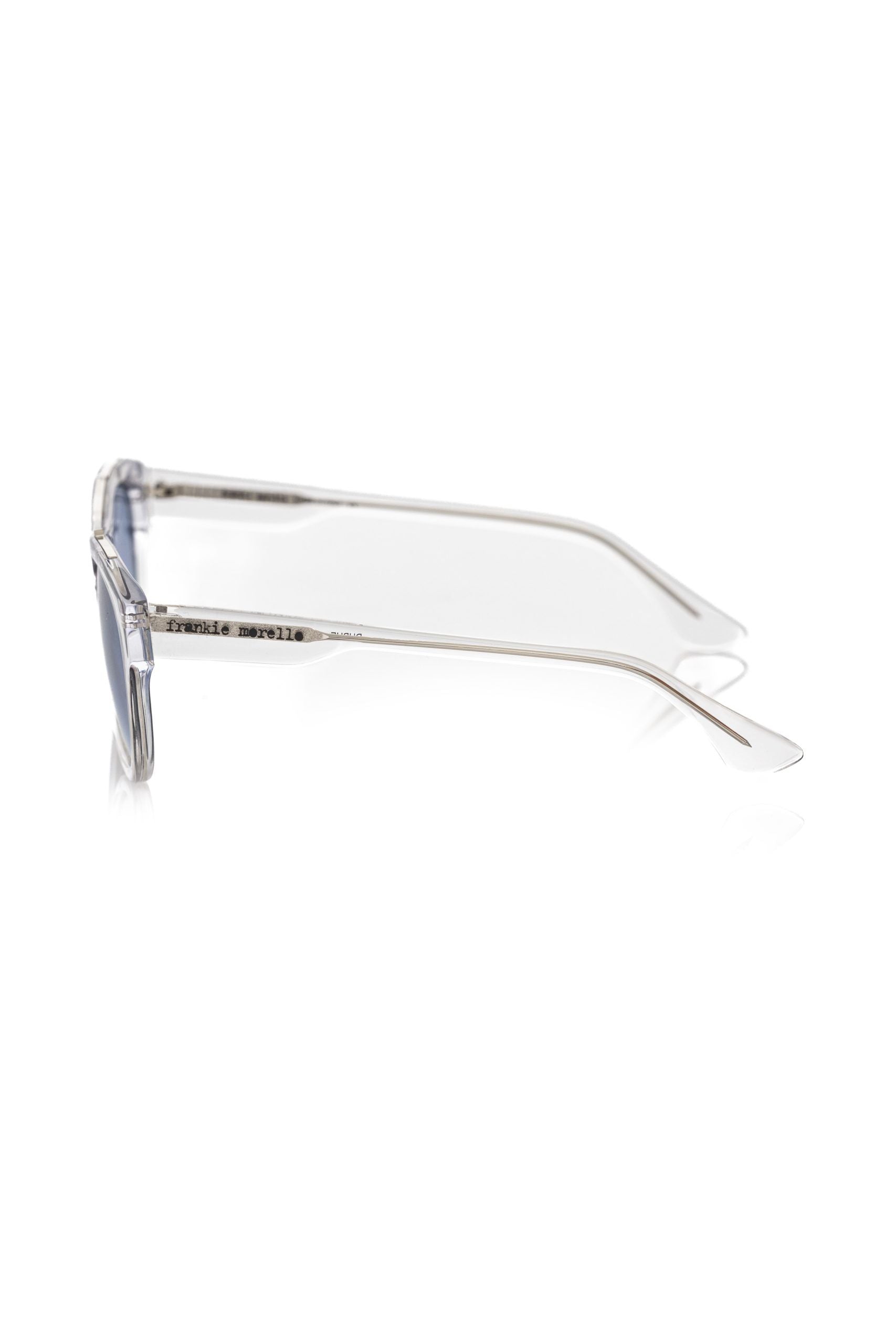 Frankie Morello Weiße Herren-Sonnenbrille aus Acetat