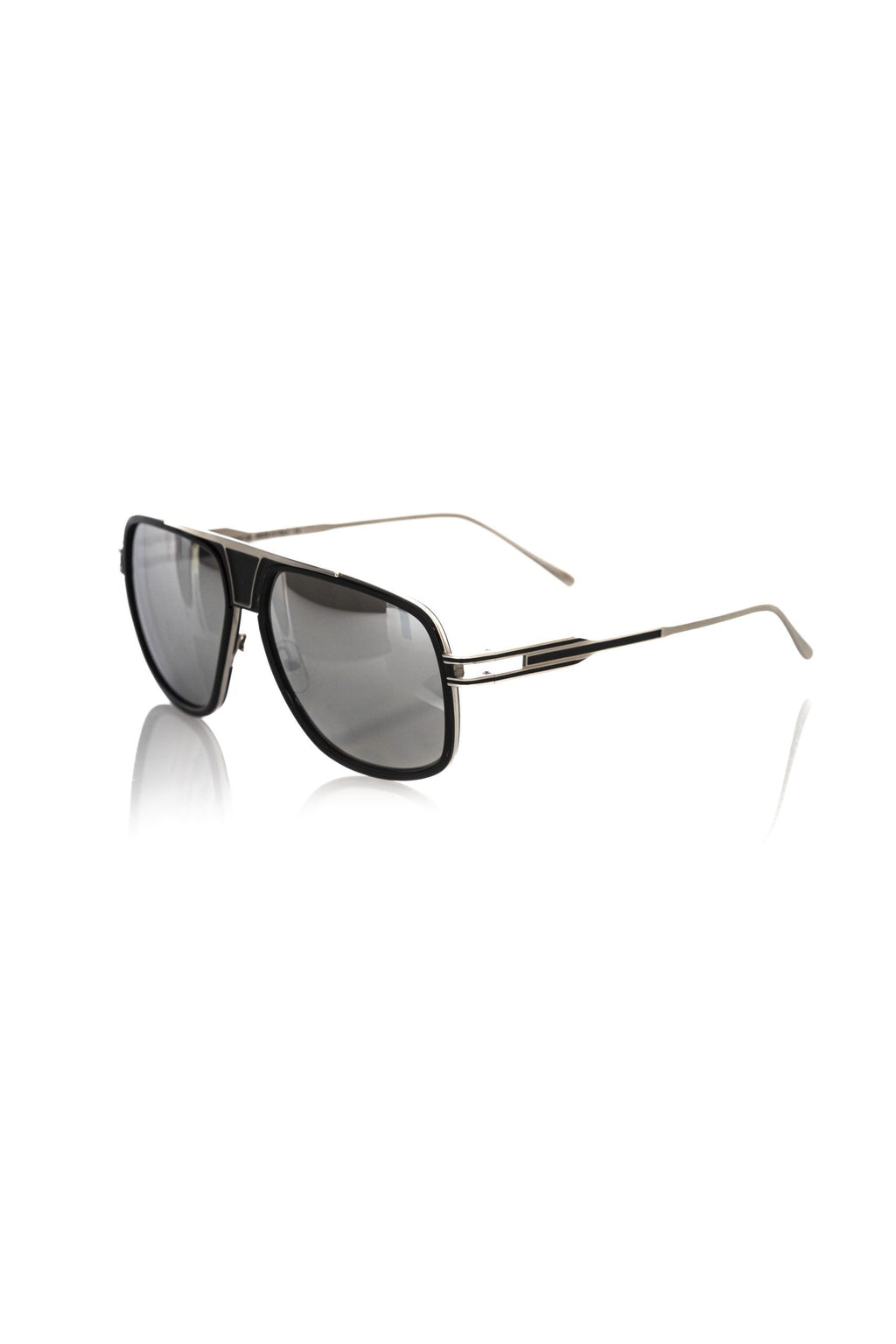 Frankie Morello Men's Sunglasses, Black with Metal Fiber