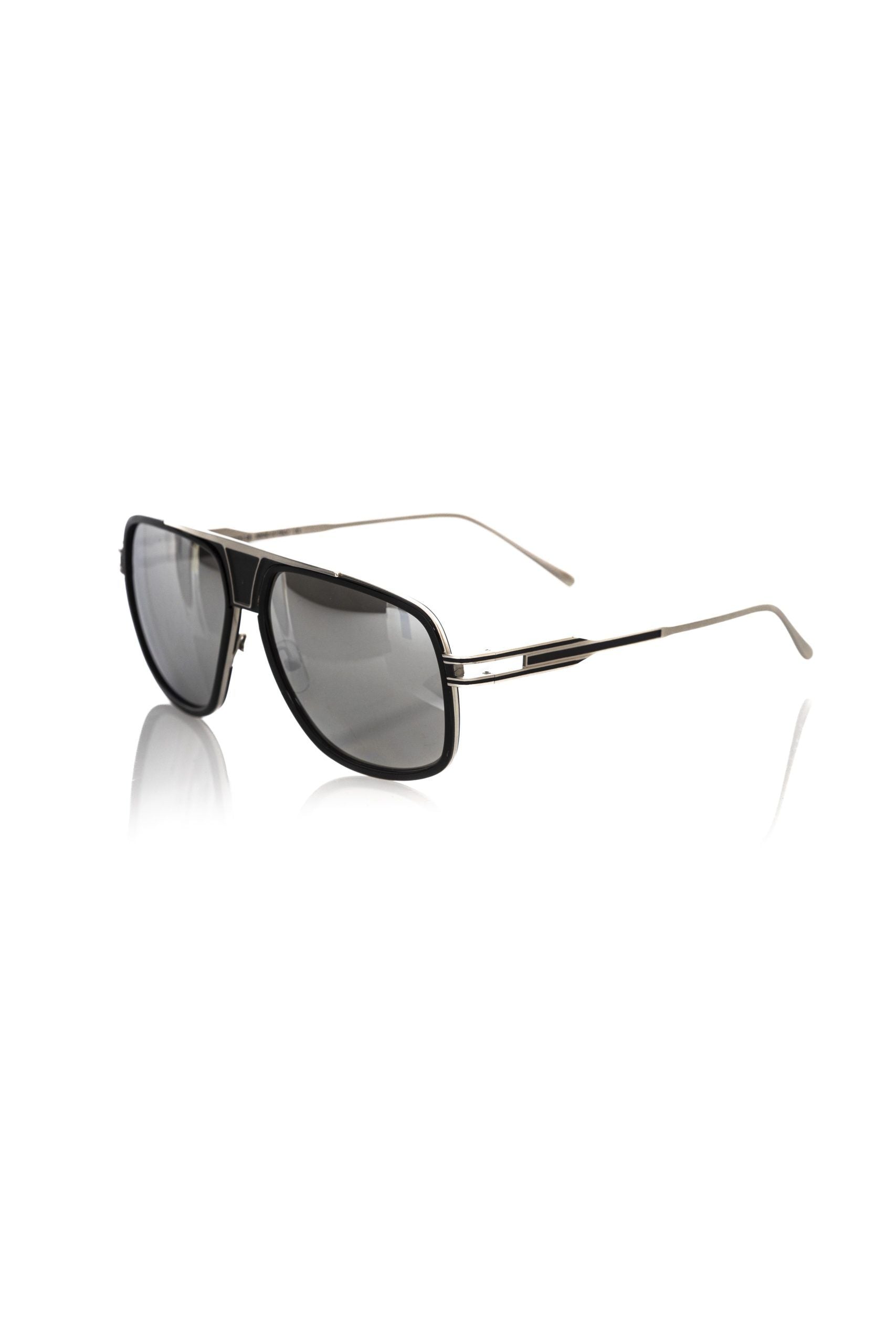 Frankie Morello Men's Sunglasses, Black with Metal Fiber