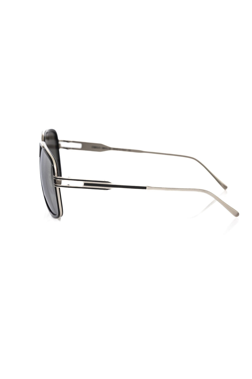 Frankie Morello Men's Sunglasses, Black with Metal Fiber