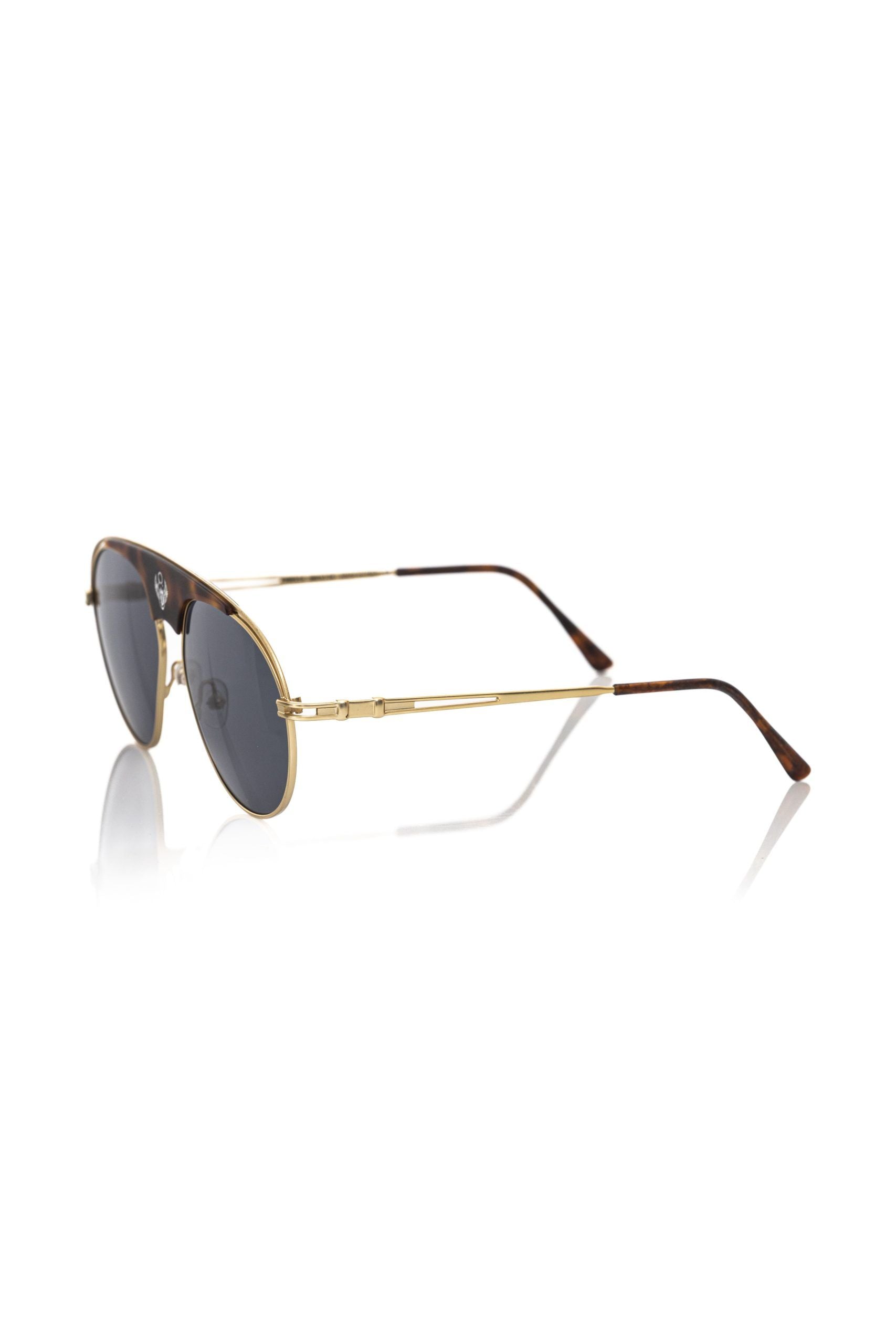 Frankie Morello Braune Metallfaser-Sonnenbrille für Herren