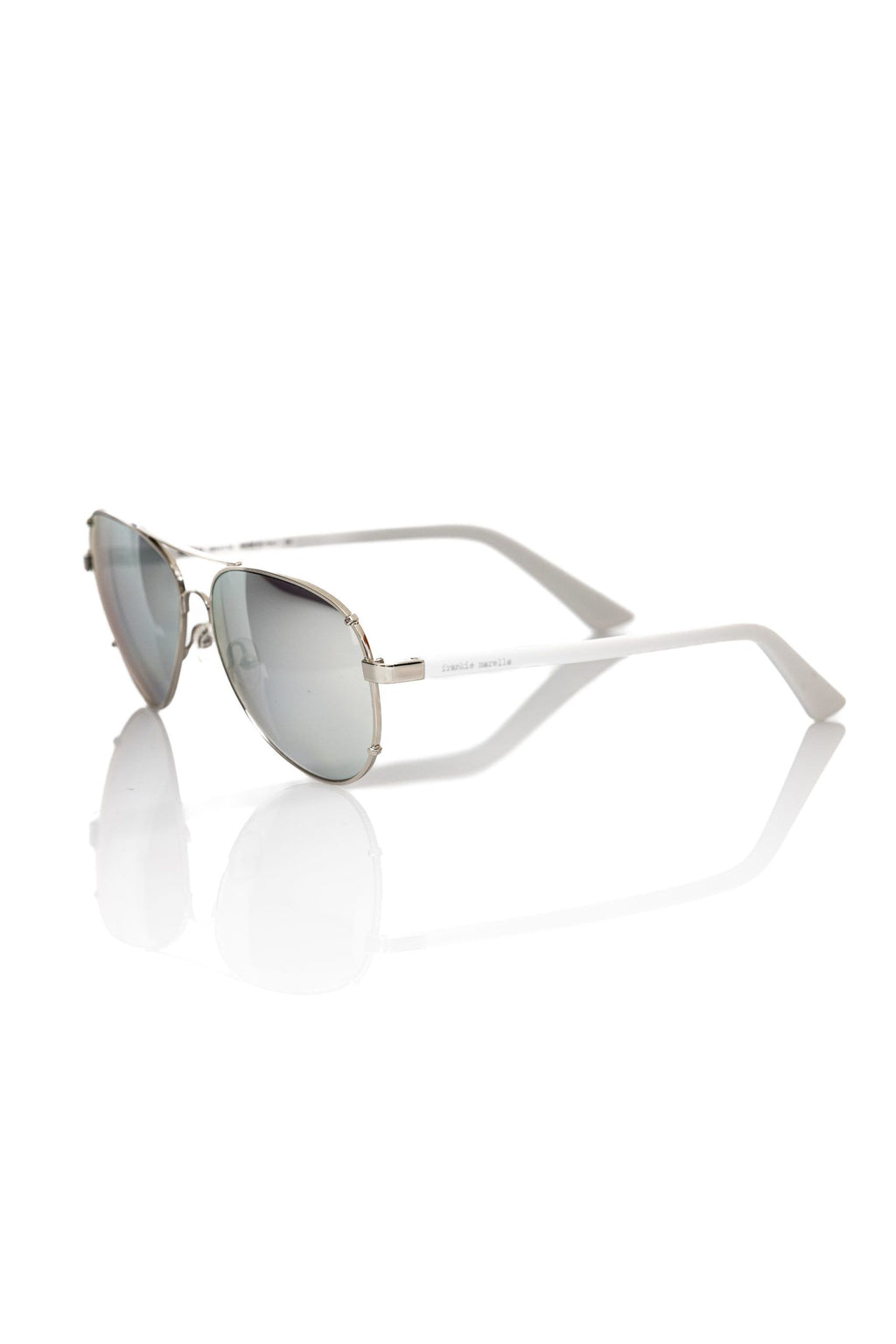 Frankie Morello Silberne Metallfaser Herren-Sonnenbrille