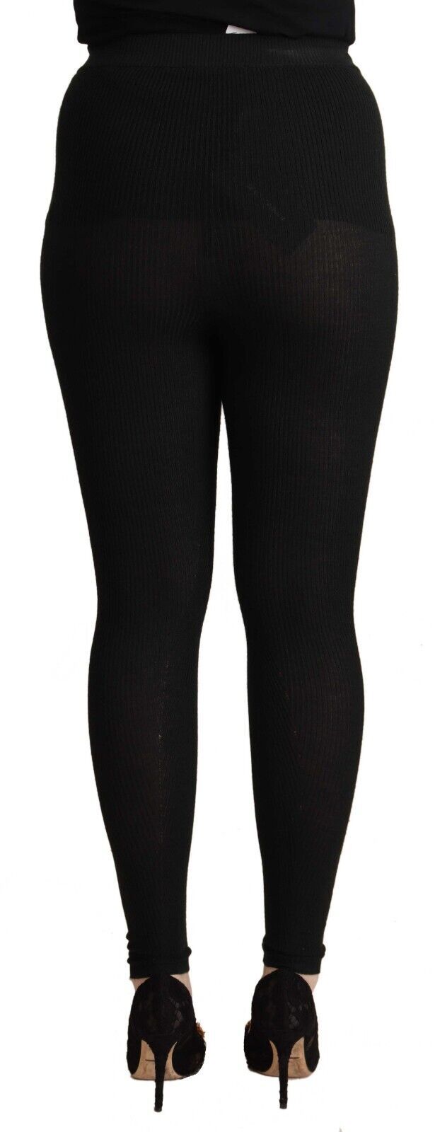 Dolce & Gabbana Black Cashmere Stretch Waist Trousers