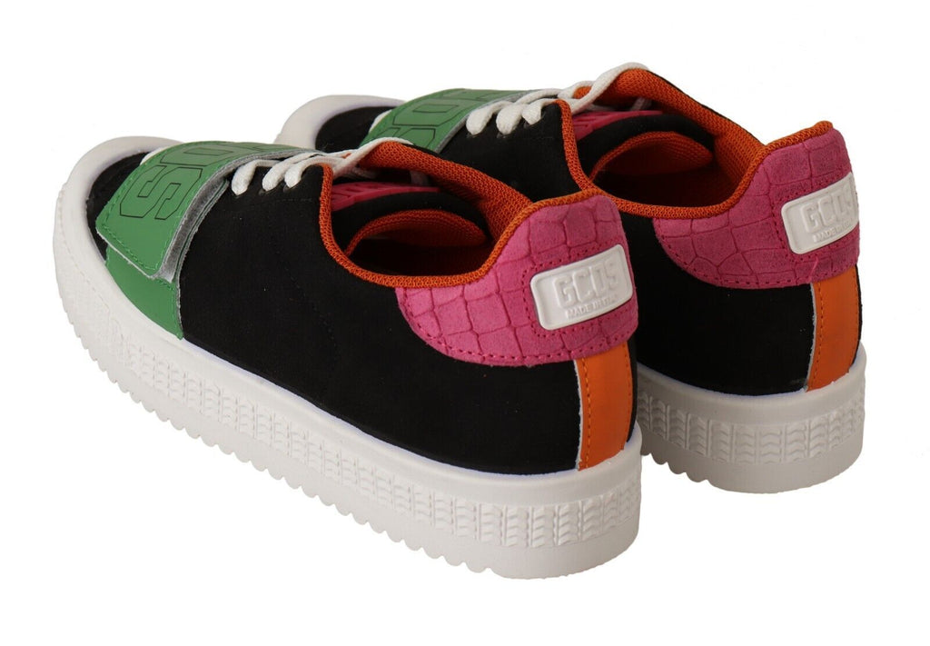 GCDS Multicolor Wildleder Low Top Lace Up Frauen Sneakers Schuhe