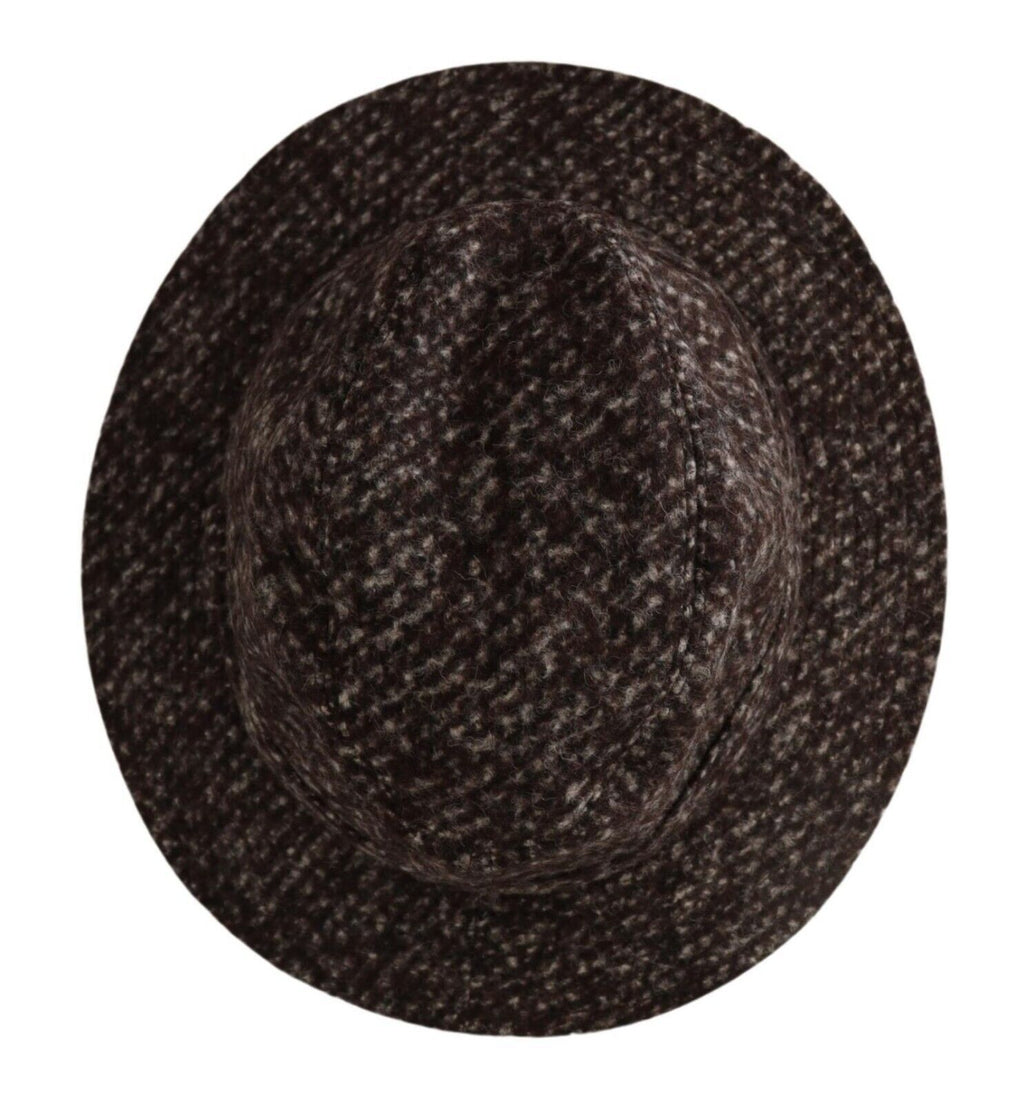 Dolce & Gabbana Grey Mélange Blended Tweed Hat